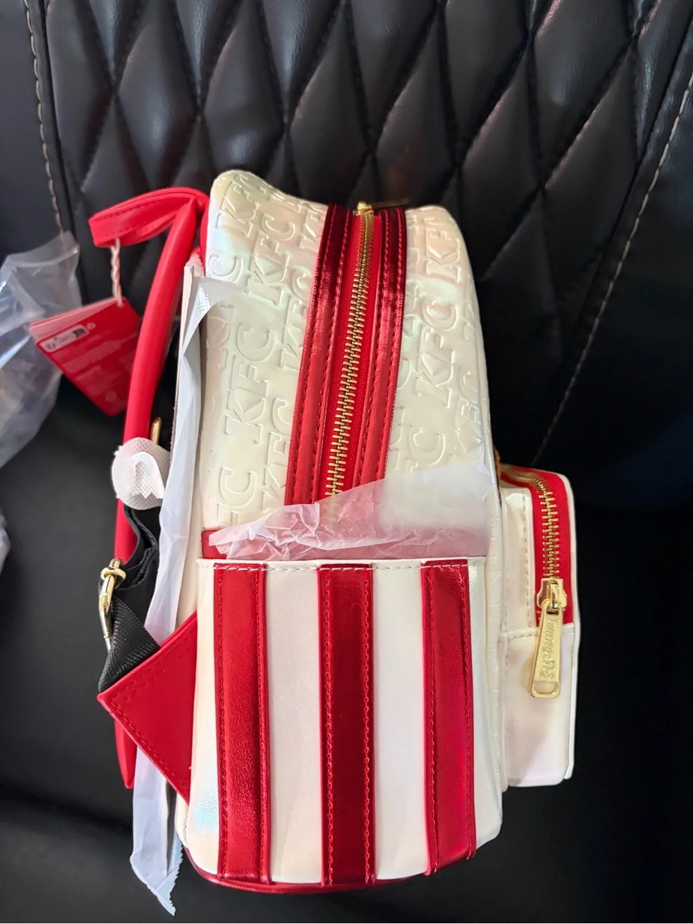 Loungefly KFC Chicken Bucket Sherpa Mini Backpack